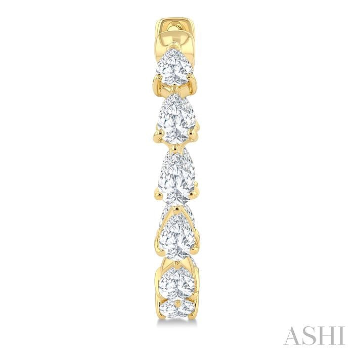 ASHI Pear Shape Inside-Out Diamond Fashion Hoop Earrings 627H0PPFGERYG-PR-2.0