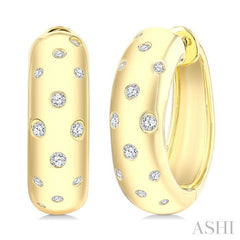 ASHI Mosaic Diamond Fashion Hoop Earrings 627J6PPTGERYG