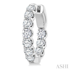 ASHI Inside-Out Diamond Round Hoop Earrings 628E0PPFGERWG-2.00