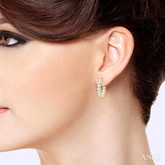 ASHI Inside-Out Diamond Round Hoop Earrings 628E0PPFGERYG-3.00