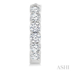 ASHI Inside-Out Diamond Round Hoop Earrings 628E0PPFHERWG-3.00