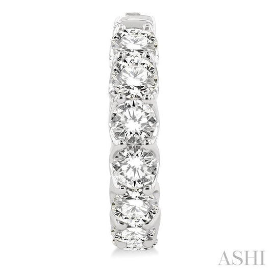 ASHI Inside-Out Diamond Round Hoop Earrings 628E0PPFHERWG-5.00
