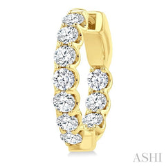 ASHI Inside-Out Diamond Round Hoop Earrings 628E0PPFHERYG-2.00