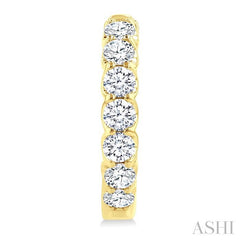 ASHI Inside-Out Diamond Round Hoop Earrings 628E0PPFHERYG-2.00