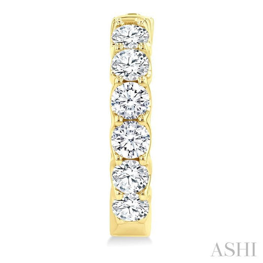 ASHI Inside-Out Diamond Round Hoop Earrings 628E0PPFHERYG-3.00