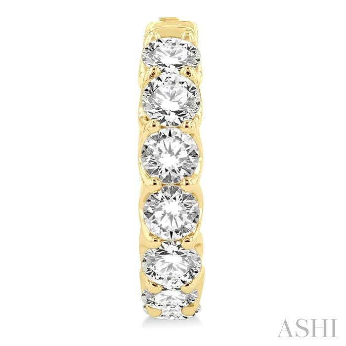 ASHI Inside-Out Diamond Round Hoop Earrings 628E0PPFHERYG-5.00
