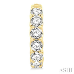 ASHI Inside-Out Diamond Round Hoop Earrings 628E0PPFHERYG-5.00
