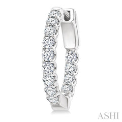 ASHI Inside-Out Diamond Round Hoop Earrings 628E1PPFGERWG