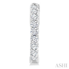ASHI Inside-Out Diamond Round Hoop Earrings 628E1PPFGERWG