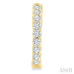 ASHI Inside-Out Diamond Round Hoop Earrings 628E1PPFGERYG