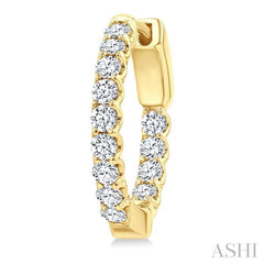 ASHI Inside-Out Diamond Round Hoop Earrings 628E1PPFHERYG
