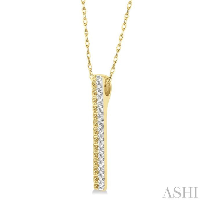 ASHI Vertical Bar Diamond Pendant 629B8PPFHPDYG