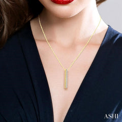 ASHI Vertical Bar Diamond Pendant 629B8PPFHPDYG
