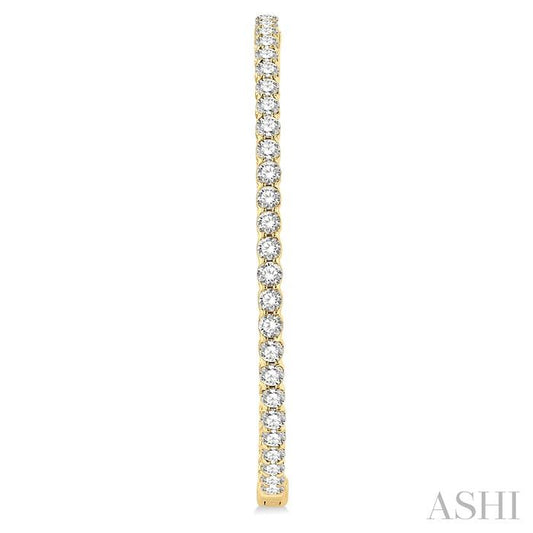 ASHI Inside-Out Diamond Hoop Earrings 629C0PPFGERYG-7.00