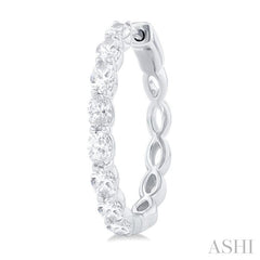 ASHI Oval Shape North-South Diamond Fashion Hoop Earrings 629D0PPFHERW-1.90-OV
