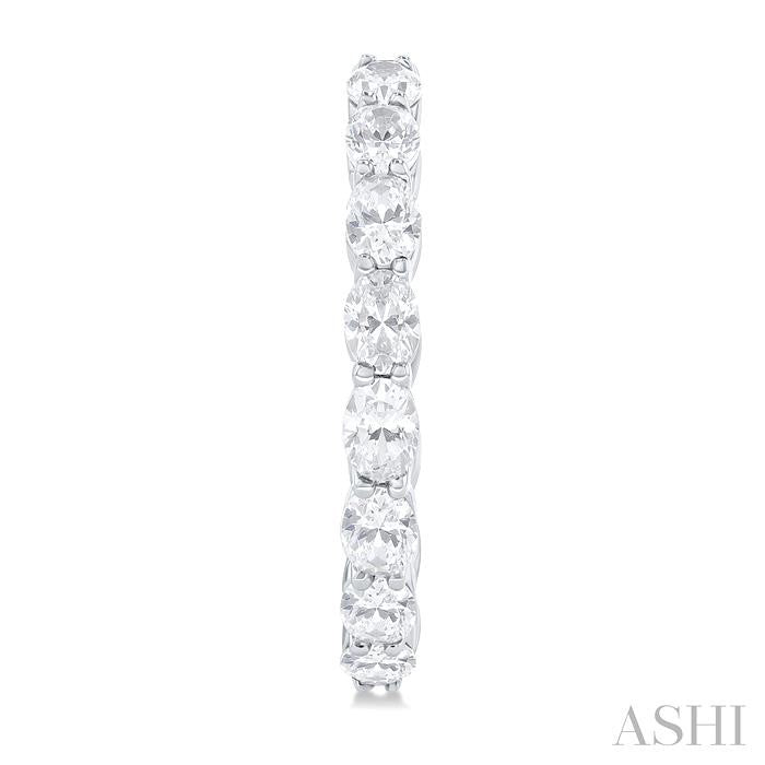 ASHI Oval Shape North-South Diamond Fashion Hoop Earrings 629D0PPFHERW-1.90-OV