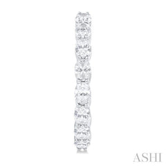 ASHI Oval Shape North-South Diamond Fashion Hoop Earrings 629D0PPFHERW-1.90-OV