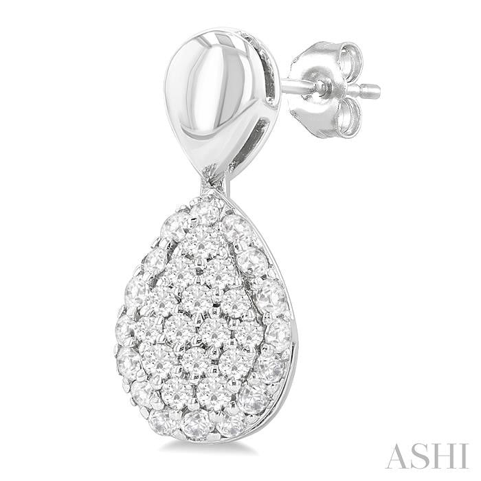 ASHI Pave-Set Pear Shape Diamond Fashion Earrings 629F5PPTSERWG-PR