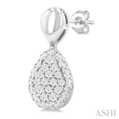 ASHI Pave-Set Pear Shape Diamond Fashion Earrings 629F5PPTSERWG-PR