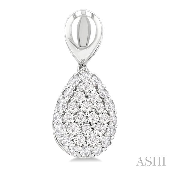 ASHI Pave-Set Pear Shape Diamond Fashion Earrings 629F5PPTSERWG-PR