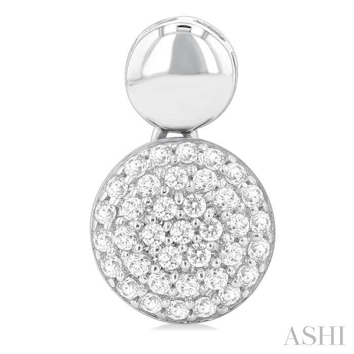 ASHI Pave-Set Round Shape Diamond Fashion Earrings 629F5PPTSERWG-RD