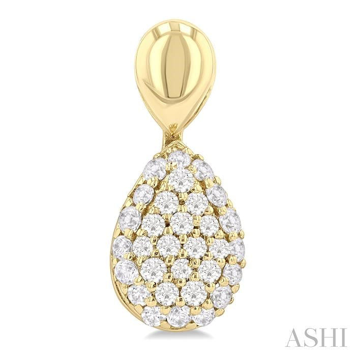 ASHI Pave-Set Pear Shape Diamond Fashion Earrings 629F5PPTSERYG-PR