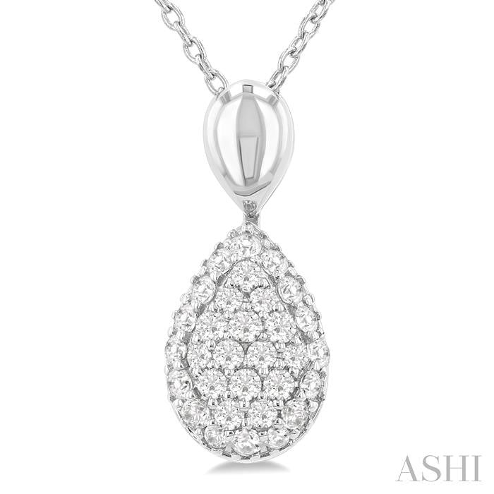 ASHI Pave-Set Pear Shape Diamond Fashion Pendant 629F6PPTSPDWG-PR