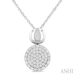 ASHI Pave-Set Round Shape Diamond Fashion Pendant 629F6PPTSPDWG-RD