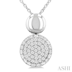 ASHI Pave-Set Round Shape Diamond Fashion Pendant 629F6PPTSPDWG-RD