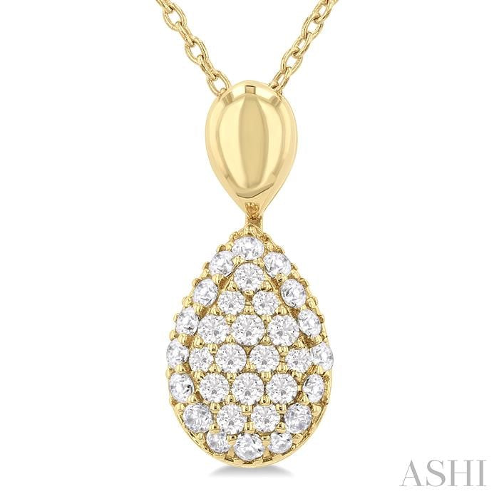 ASHI Pave-Set Pear Shape Diamond Fashion Pendant 629F6PPTSPDYG-PR