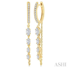 ASHI Journey Diamond Fashion Chain Earrings 629G2PPFGERYG