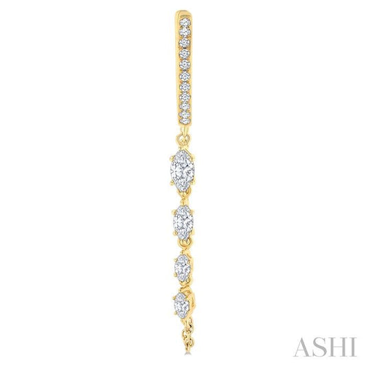 ASHI Journey Diamond Fashion Chain Earrings 629G2PPFGERYG