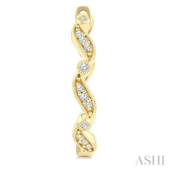 ASHI Wave Diamond Fashion Hoop Earrings 629H8PPTSERYG