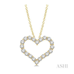 ASHI Heart Shape Diamond Pendant 94050PPFGPDYG-4.00