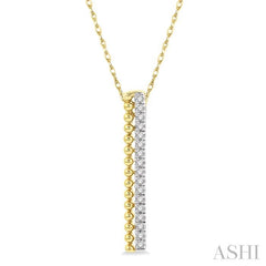 ASHI Vertical Bar Diamond Pendant 630B8PPFHPDYG