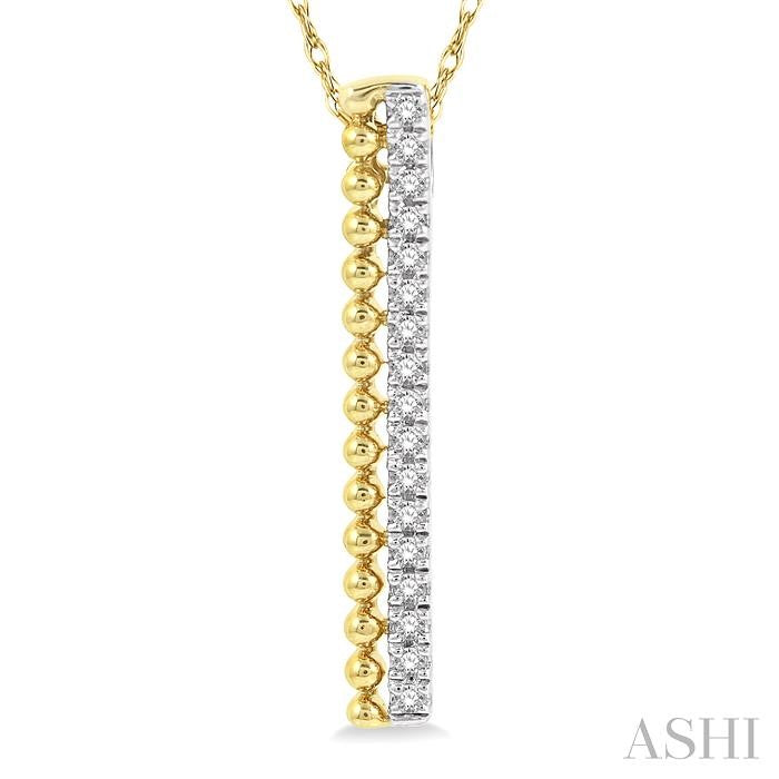 ASHI Vertical Bar Diamond Pendant 630B8PPFHPDYG