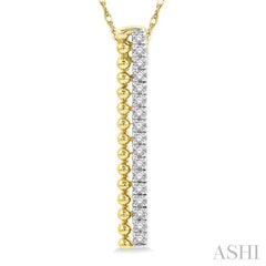 ASHI Vertical Bar Diamond Pendant 630B8PPFHPDYG