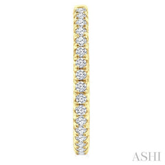 ASHI Pave Set Inside-Out Diamond Half Hoop Earrings 630D0PPFGERYG-1.50