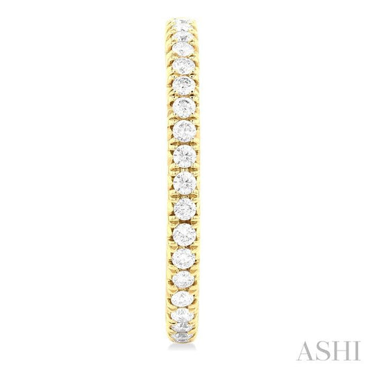 ASHI Pave Set Inside-Out Diamond Half Hoop Earrings 630D1PPFGERYG