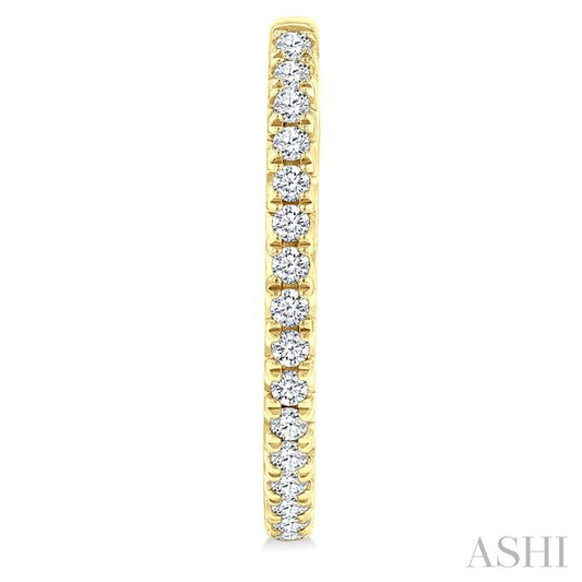 ASHI Pave Set Inside-Out Diamond Half Hoop Earrings 630D2PPFGERYG