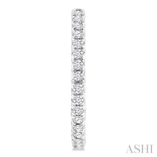 ASHI Pave Set Inside-Out Diamond Half Hoop Earrings 630D3PPFGERWG