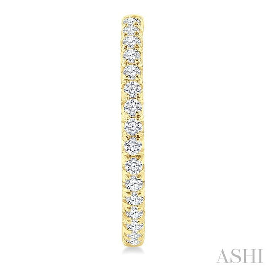 ASHI Pave Set Inside-Out Diamond Half Hoop Earrings 630D3PPFGERYG