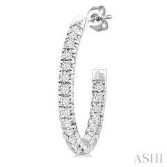 ASHI Pave Set Inside-Out Diamond Half Hoop Earrings 630D8PPFGERWG