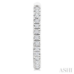 ASHI Pave Set Inside-Out Diamond Half Hoop Earrings 630D8PPFGERWG