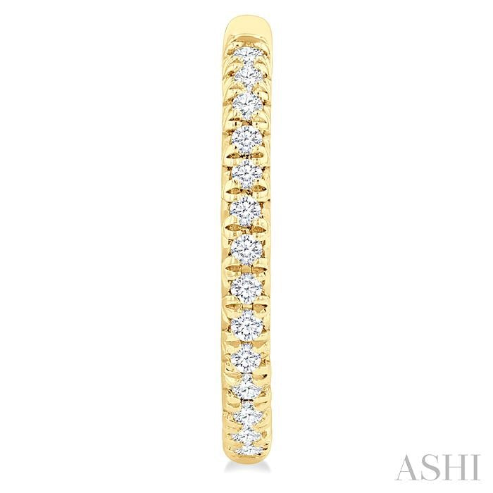 ASHI Pave Set Inside-Out Diamond Half Hoop Earrings 630D8PPFGERYG