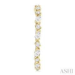 ASHI Diamond Fashion Hoop Earrings 630G0PPFGERYG-1.15