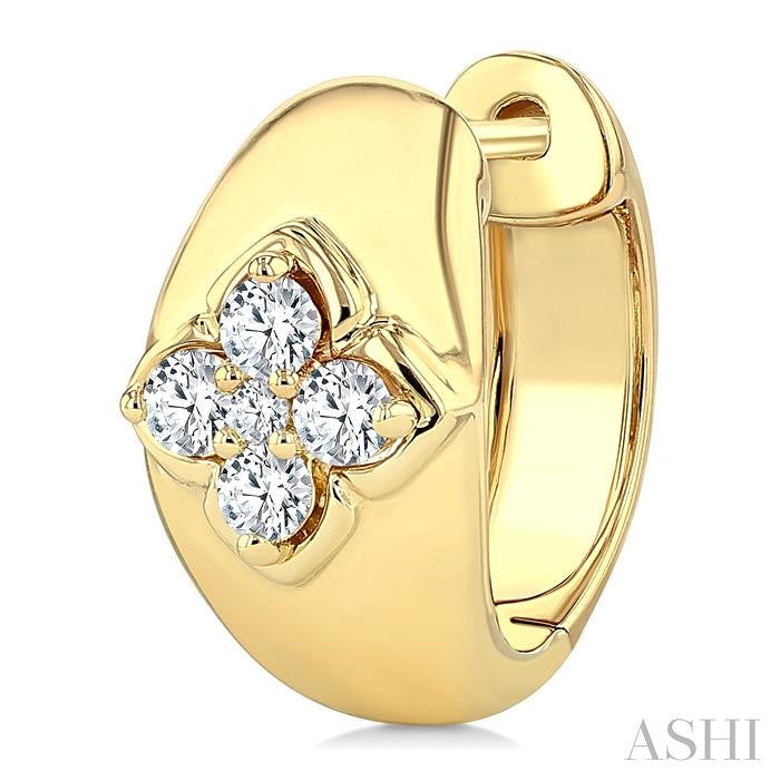 ASHI Blossom Diamond Huggie Fashion Earrings 630K6PPFGERYG