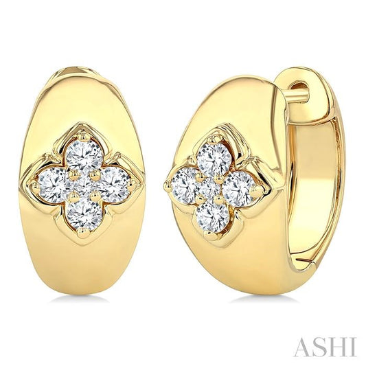 ASHI Blossom Diamond Huggie Fashion Earrings 630K6PPFGERYG
