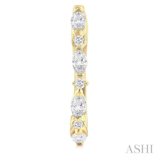 ASHI Diamond Fashion Hoop Earrings 631E3PPFGERYG