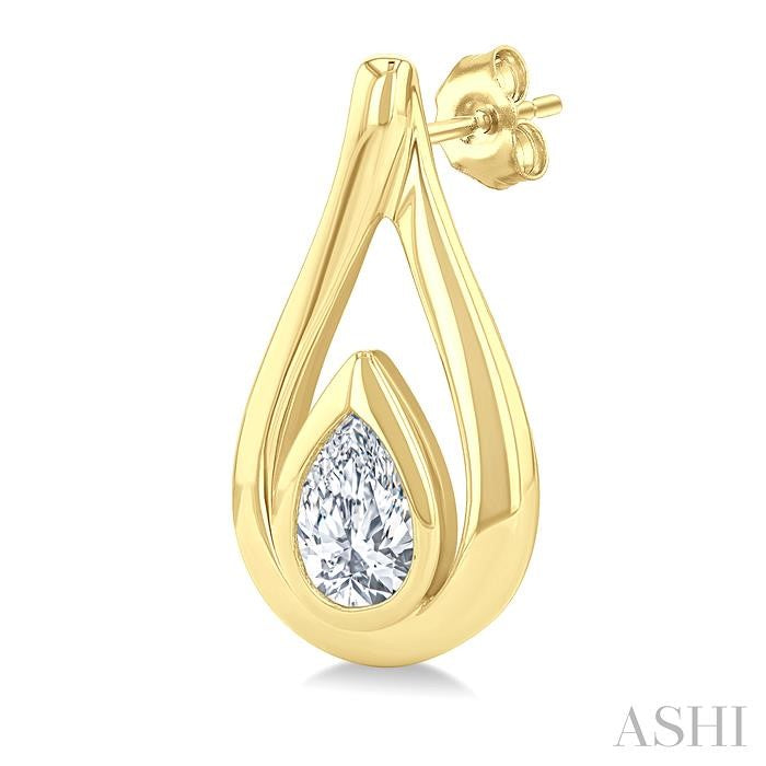 ASHI Pear Shape Diamond Fashion Stud Earrings 631K3PPFGERYG